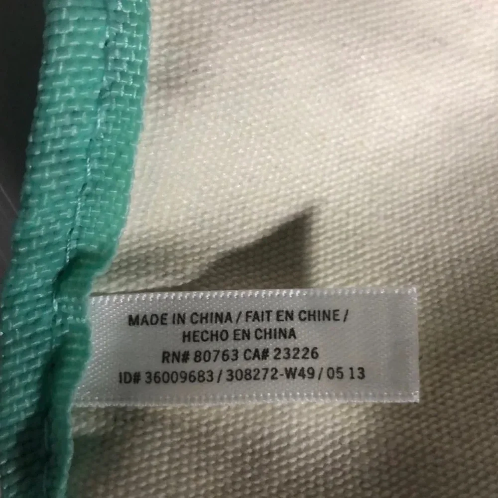VERY RARE Victoria's Secret PINK Seafoam Dorm Green Leopard Print Laundry Bag